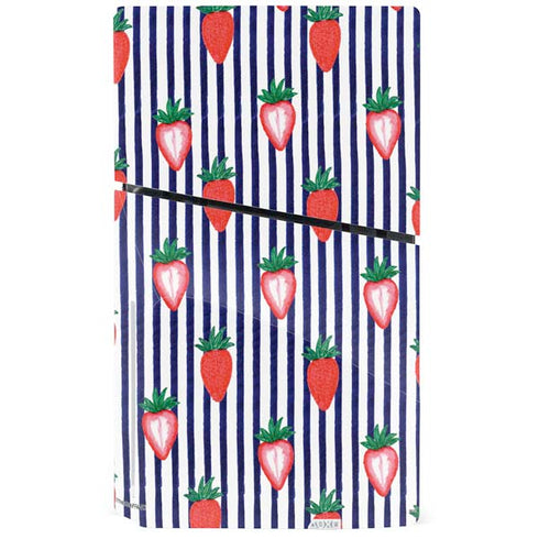 Bouffants and Broken Hearts Strawberries and Stripes PS5 Slim Disk Bundle Skin