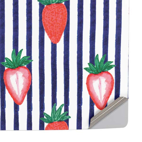 Bouffants and Broken Hearts Strawberries and Stripes PS5 Slim Disk Console Skin