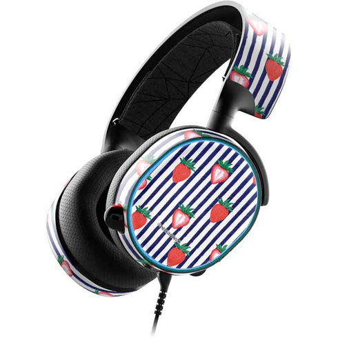 Bouffants and Broken Hearts Strawberries and Stripes SteelSeries Arctis 3 Skin