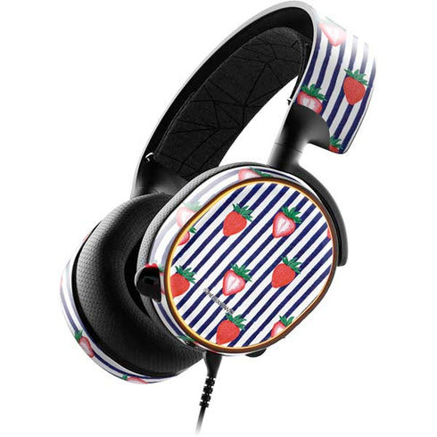 Bouffants and Broken Hearts Strawberries and Stripes SteelSeries Arctis 5 Skin