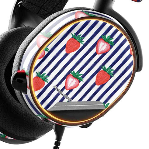 Bouffants and Broken Hearts Strawberries and Stripes SteelSeries Arctis 5 Skin