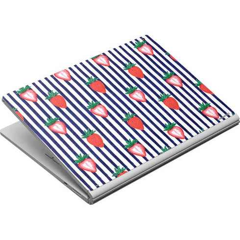 Bouffants and Broken Hearts Strawberries and Stripes Surface Book Skin