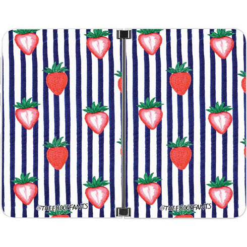 Bouffants and Broken Hearts Strawberries and Stripes Surface Duo Skin