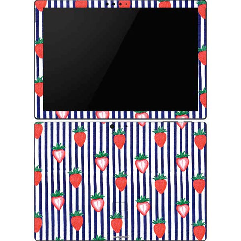 Bouffants and Broken Hearts Strawberries and Stripes Surface Pro 6 Skin