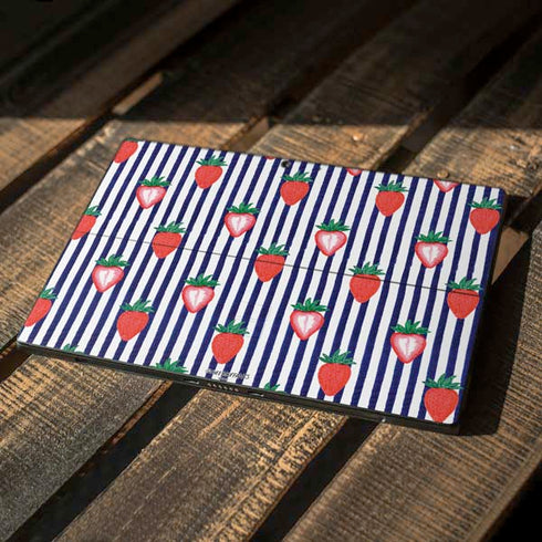 Bouffants and Broken Hearts Strawberries and Stripes Surface Pro 7 Skin