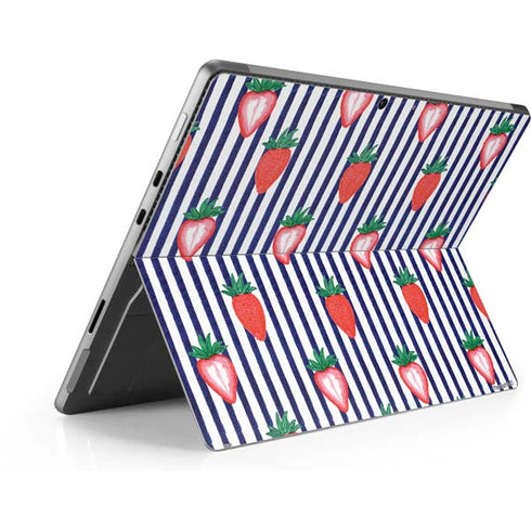 Bouffants and Broken Hearts Strawberries and Stripes Surface Pro 8 Skin