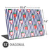 Bouffants and Broken Hearts Strawberries and Stripes Universal Laptop 13in (10.6 x 7.6in) Skin