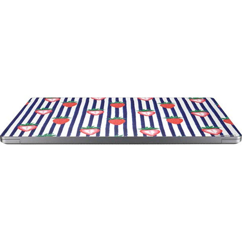 Bouffants and Broken Hearts Strawberries and Stripes Universal Laptop 13in (10.6 x 7.6in) Skin