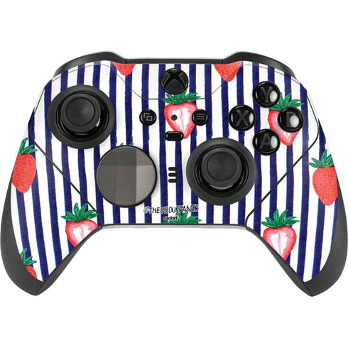 Bouffants and Broken Hearts Strawberries and Stripes Xbox Elite Wireless Controller Series 2 Skin