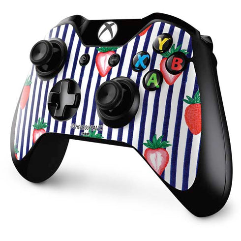 Bouffants and Broken Hearts Strawberries and Stripes Xbox One Controller Skin