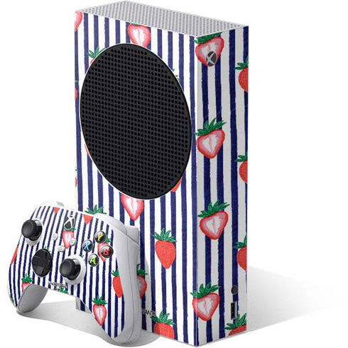 Bouffants and Broken Hearts Strawberries and Stripes Xbox Series S Skins