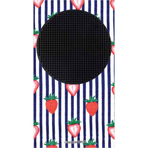 Bouffants and Broken Hearts Strawberries and Stripes Xbox Series S Console Skin