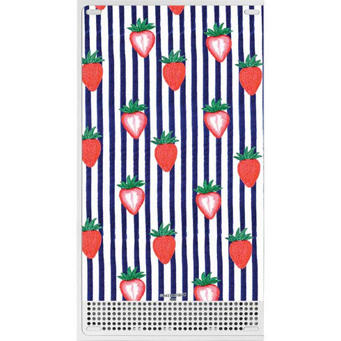 Bouffants and Broken Hearts Strawberries and Stripes Xbox Series S Console Skin
