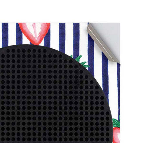 Bouffants and Broken Hearts Strawberries and Stripes Xbox Series S Console Skin