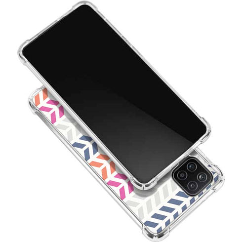 Striped Chevron Galaxy A12 Clear Case