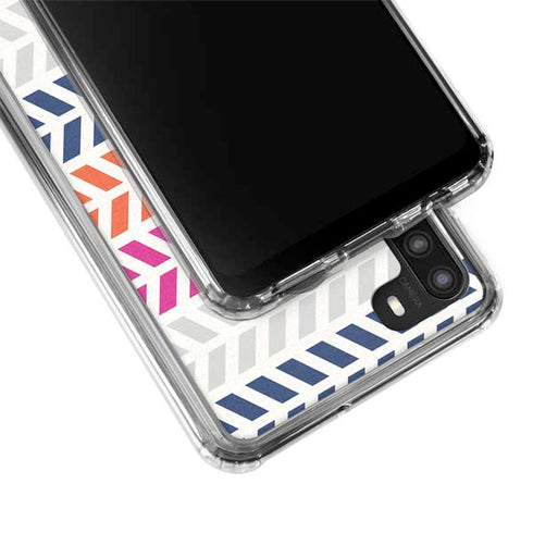 Striped Chevron Galaxy A21 Clear Case