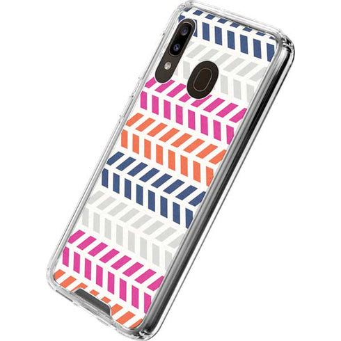 Striped Chevron Galaxy A30 Clear Case