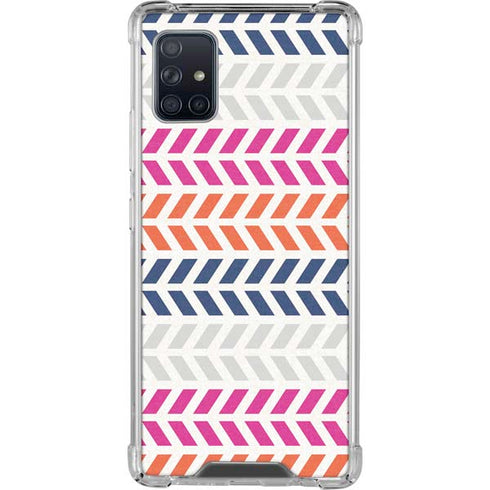 Striped Chevron Galaxy A51 5G Clear Case