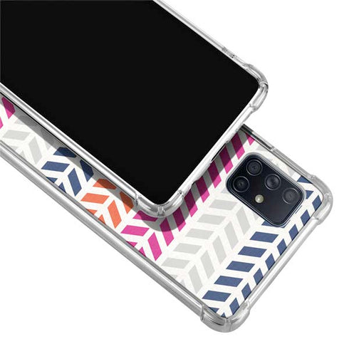Striped Chevron Galaxy A51 5G Clear Case