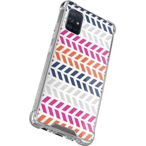 Striped Chevron Galaxy A51 5G Clear Case