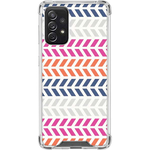Striped Chevron Galaxy A72 5G Clear Case