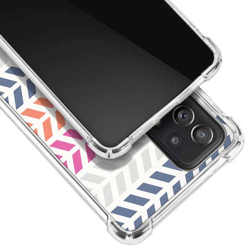 Striped Chevron Galaxy A72 5G Clear Case
