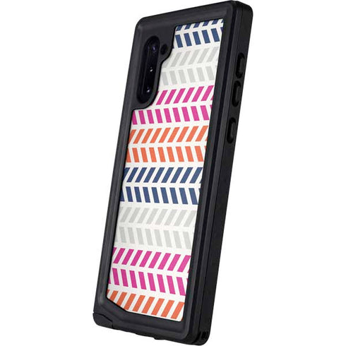 Striped Chevron Galaxy Note 10 Waterproof Case