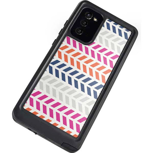 Striped Chevron Galaxy Note20 5G Waterproof Case