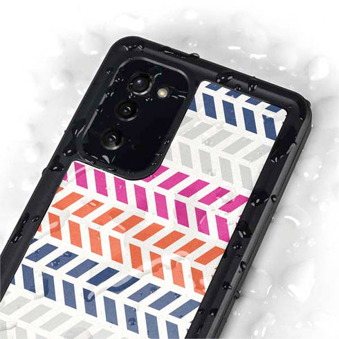 Striped Chevron Galaxy Note20 5G Waterproof Case