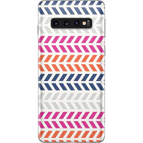 Striped Chevron Galaxy S10 Skin