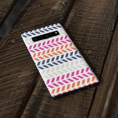 Striped Chevron Galaxy S10 Skin
