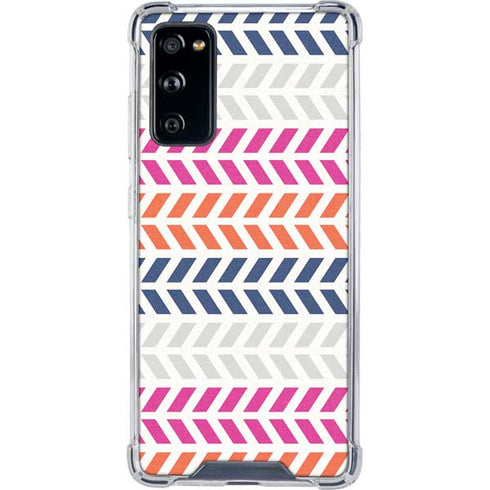 Striped Chevron Galaxy S20 FE Clear Case