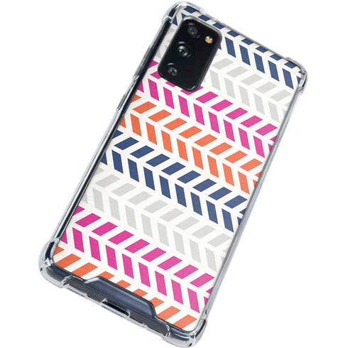 Striped Chevron Galaxy S20 FE Clear Case