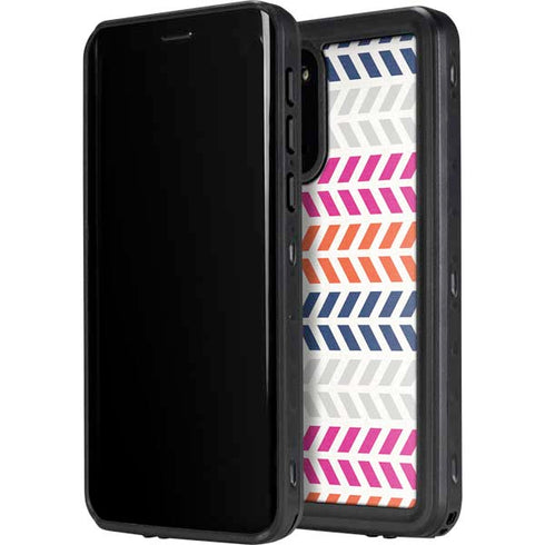 Striped Chevron Galaxy S20 Waterproof Case