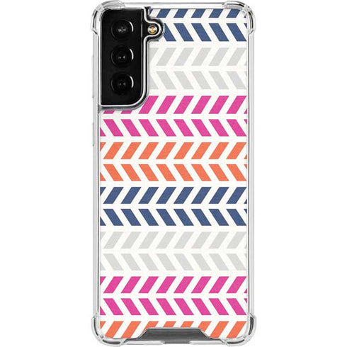 Striped Chevron Galaxy S21 FE Clear Case