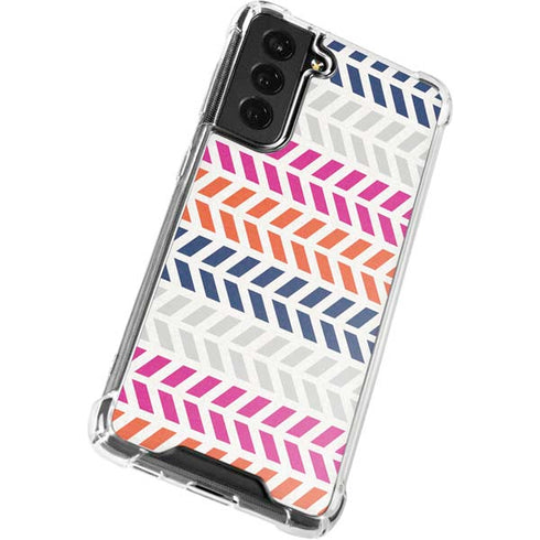 Striped Chevron Galaxy S21 FE Clear Case