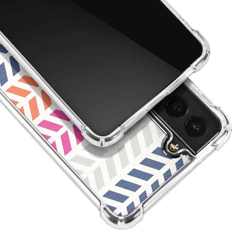 Striped Chevron Galaxy S21 FE Clear Case