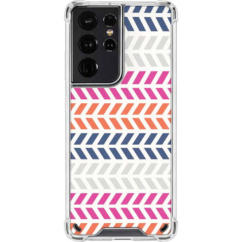 Striped Chevron Galaxy S21 Ultra 5G Clear Case