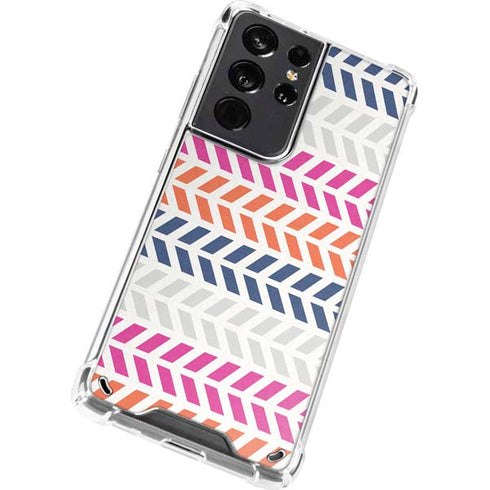 Striped Chevron Galaxy S21 Ultra 5G Clear Case