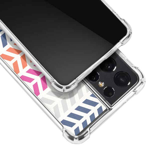Striped Chevron Galaxy S21 Ultra 5G Clear Case
