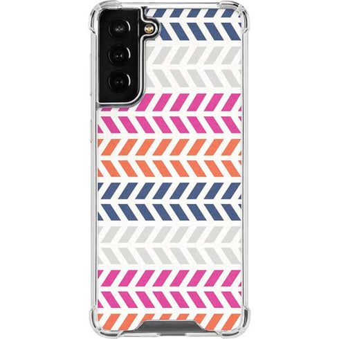 Striped Chevron Galaxy S22 Plus Clear Case