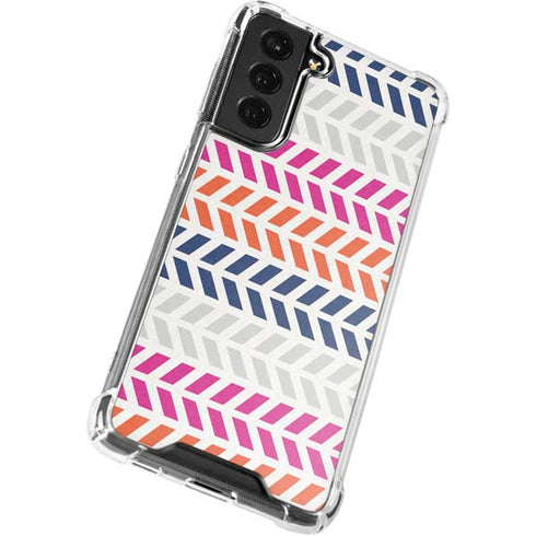 Striped Chevron Galaxy S22 Plus Clear Case