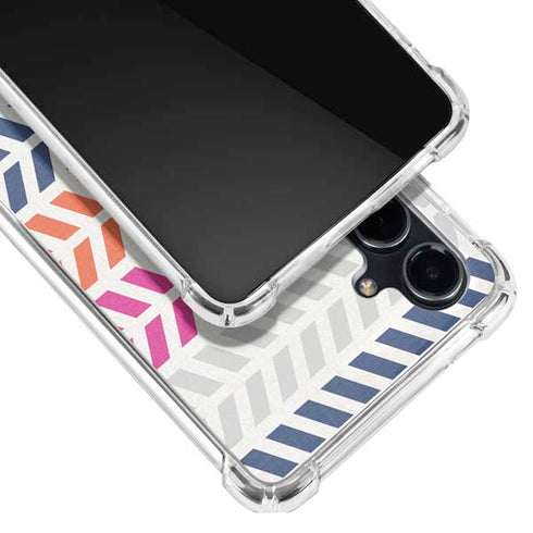 Striped Chevron Galaxy S23 FE Clear Case