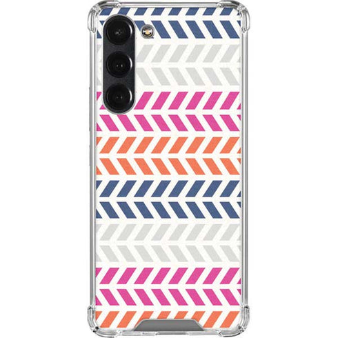 Striped Chevron Galaxy S23 Plus Clear Case