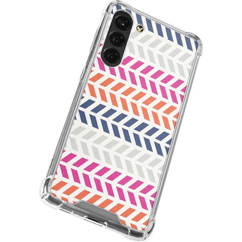 Striped Chevron Galaxy S23 Plus Clear Case
