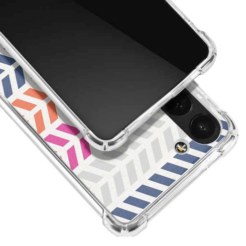 Striped Chevron Galaxy S23 Plus Clear Case
