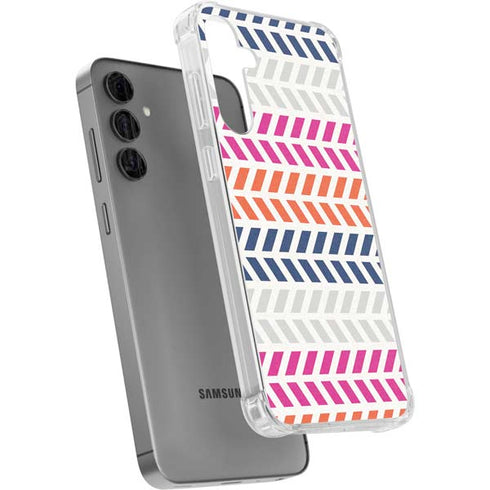 Striped Chevron Galaxy S24 Plus Clear Case