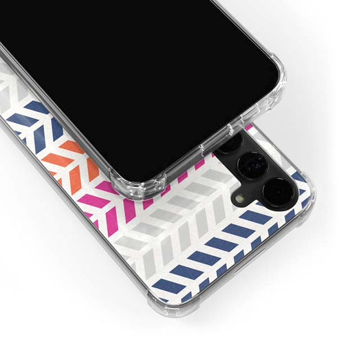 Striped Chevron Galaxy S24 Plus Clear Case