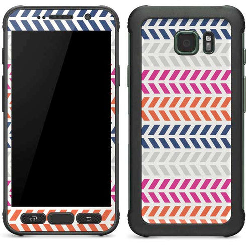Striped Chevron Galaxy S7 Active Skin