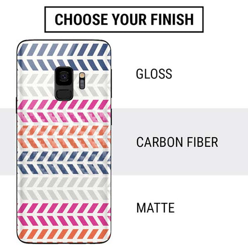 Striped Chevron Galaxy S9 Skin